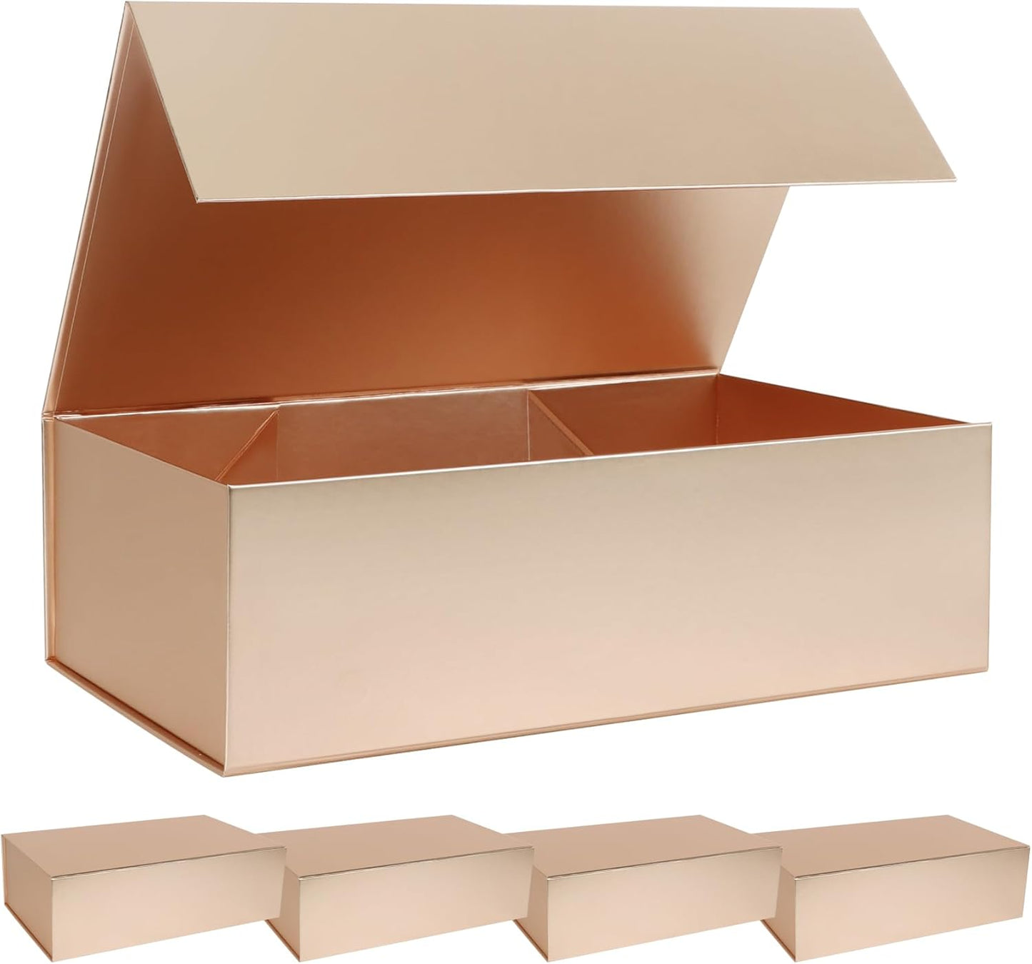 Rose Gold Gift Box with Magnetic Lid for Special Occasions