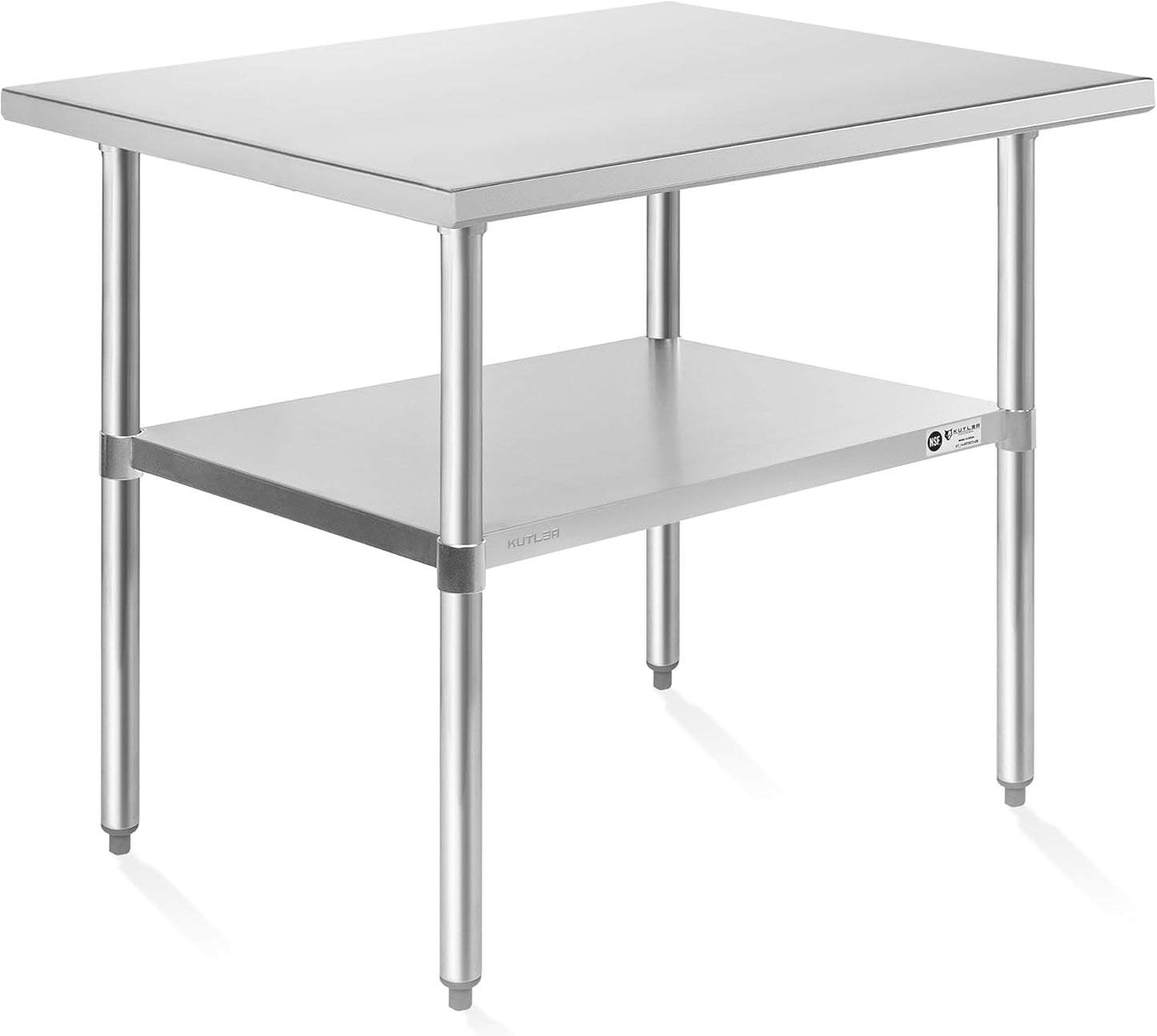 KUTLER Stainless Steel Table for Heavy Duty Kitchen Prep Work