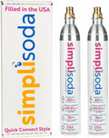 60L CO2 Canister Cylinders Compatible with Quick Connect - Set of 2