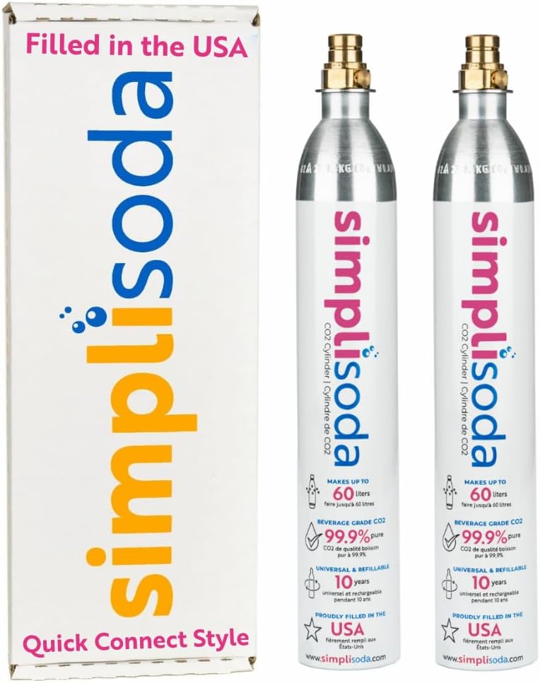 60L CO2 Canister Cylinders for Quick Connect Soda Makers