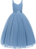 Flower Girls Dress Spaghetti Strap Long A Line Formal - Tulle Gown be