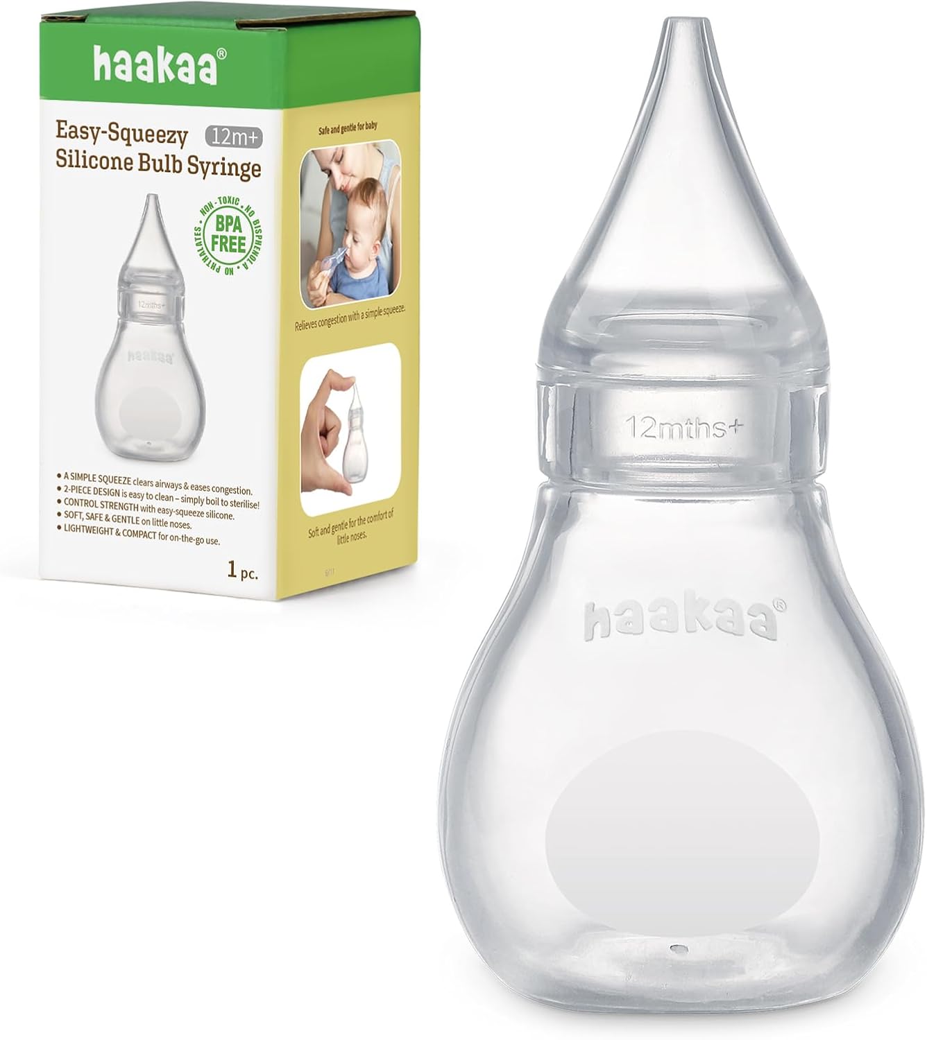 Haakaa Baby Nasal Aspirator | Gentle Suction Relief