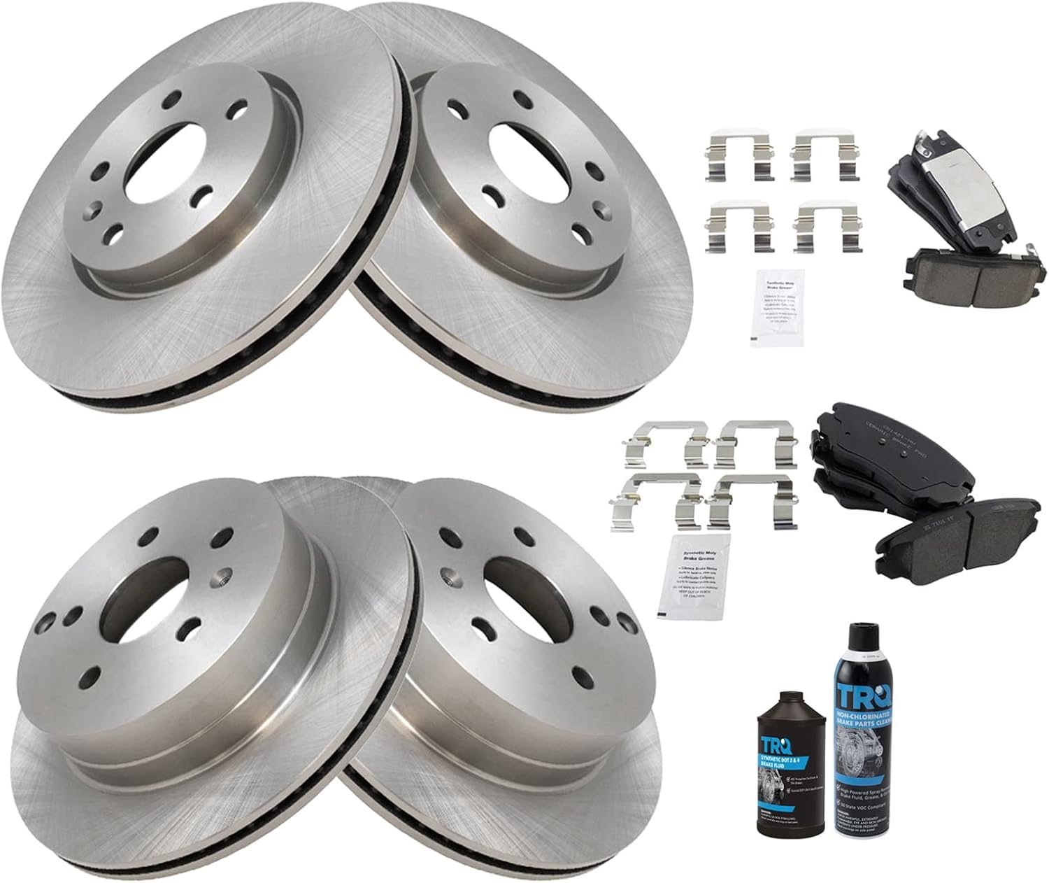TRQ Brake Pad & Rotor Kit for 2010-2017 Chevrolet Equinox