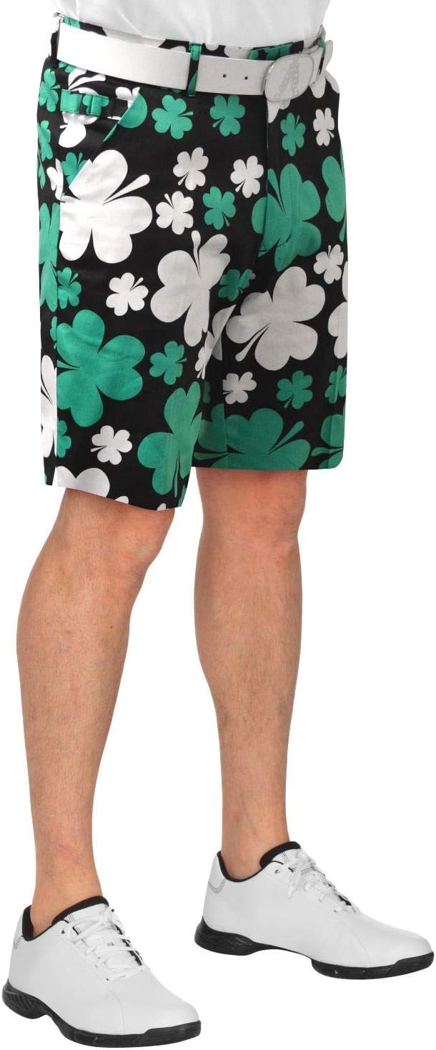 Crazy Golf Shorts For Men - Royal & Awesome St Patricks Day Style