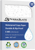 TerraSlate Waterproof Paper 8.5 x 11 5 MIL - Durable Laser Copy Paper