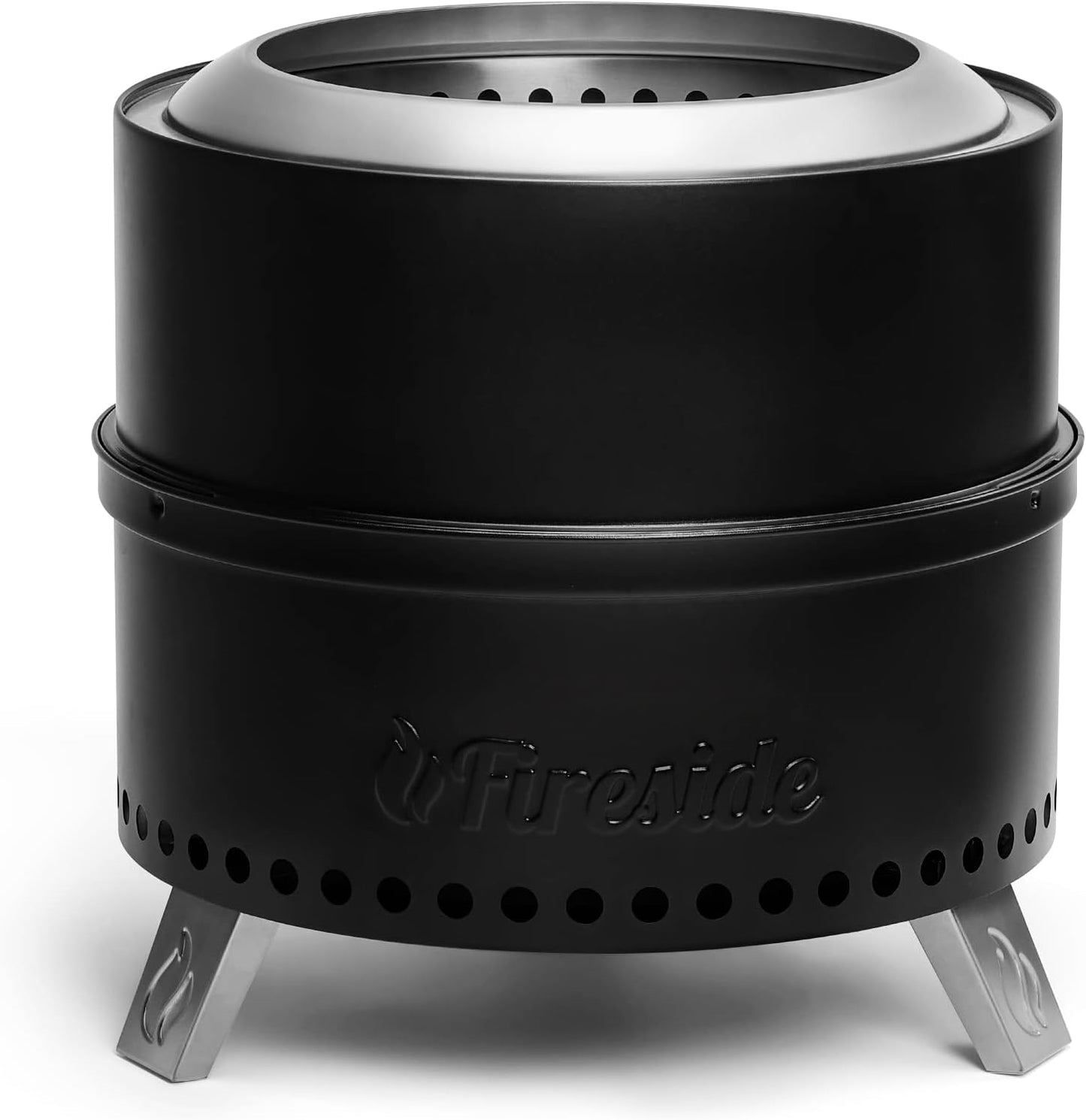 TURBRO 19 Inch Smokeless Fire Pit for Outdoor Wood Burning Fun