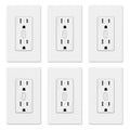 Smart Plug In-Wall Outlet with Energy Monitoring - Dual Control 6 Pack