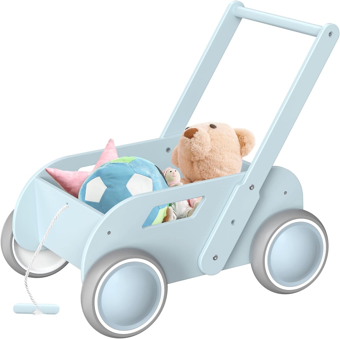 2025 HOMEKOL Adjustable Speed Baby Walker - Nature Blue