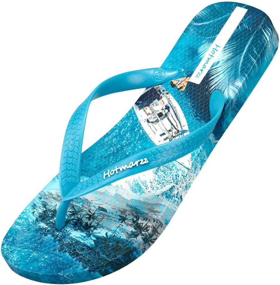Men's Patterned Summer Flip Flops by Hotmarzz