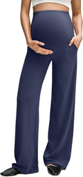 BareFeel Maternity Wide Leg Yoga Pants with Pockets - Stretchy Comfort