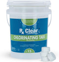 Rx Clear 1 in Chlorine Tabs 15 Pounds - Stabilized Slow Dissolve