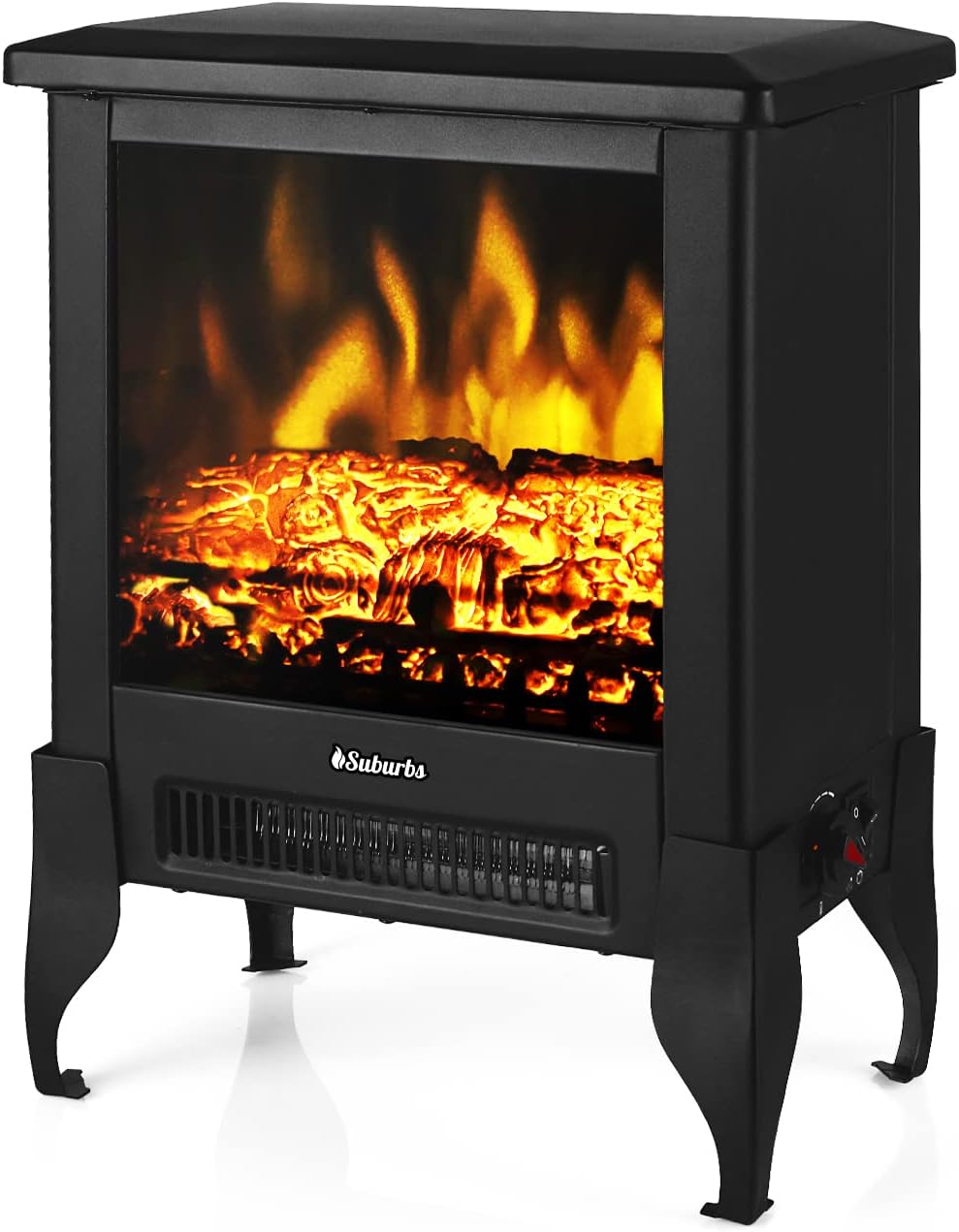 TURBRO Suburbs TS17 Compact Electric Fireplace Stove for Small Spaces