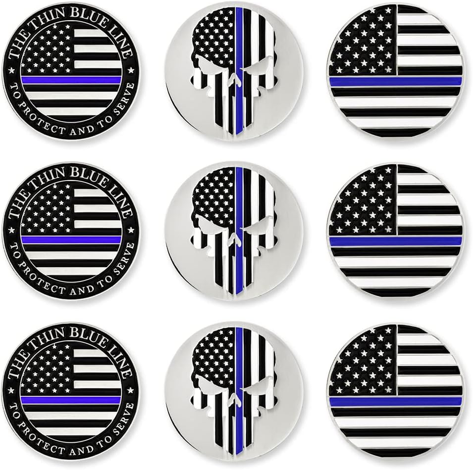 USA Eagle and Flag Golf Ball Markers Set - Magnetic Bundle Pack