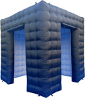 SAYOK Portable Inflatable Photo Booth Enclosure - LED Black Cube 8.2ft