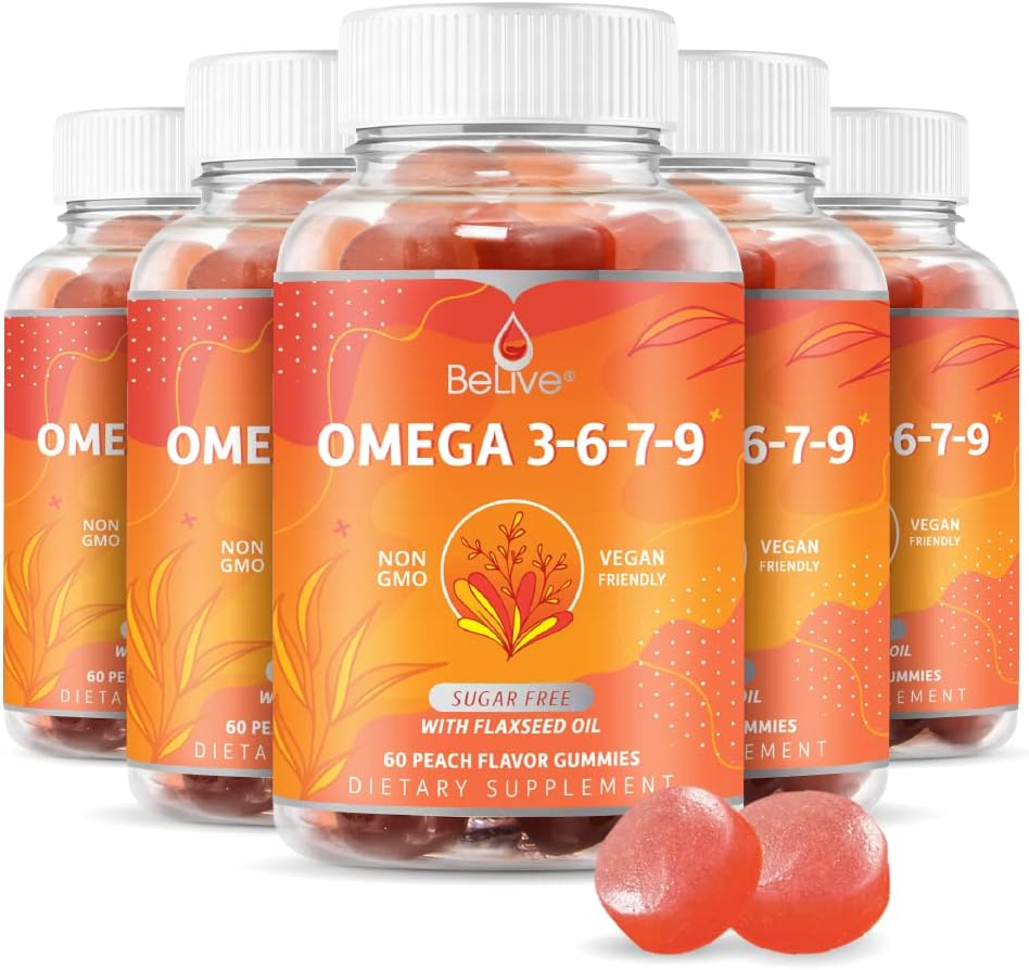 BeLive Organic Omega 3 Gummies for Full Body and Brain Support