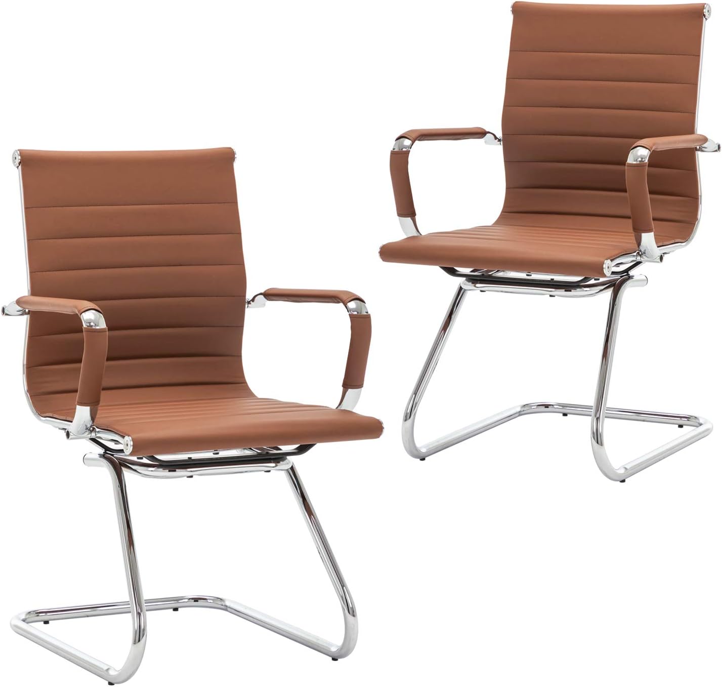 Office Heavy Duty Chair Set of 2 with Lumbar Support Design