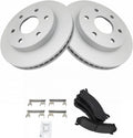 TRQ Front Ceramic Brake Pads & G-Coated Rotors Kit for GM Truck SUV
