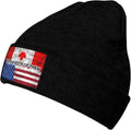 American Half Canada Flag Friendship Warm Knit Hat Cap - Winter Warmth