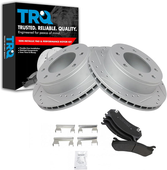 TRQ Rear Performance Drilled Slotted Brake Rotor Pad Set Review