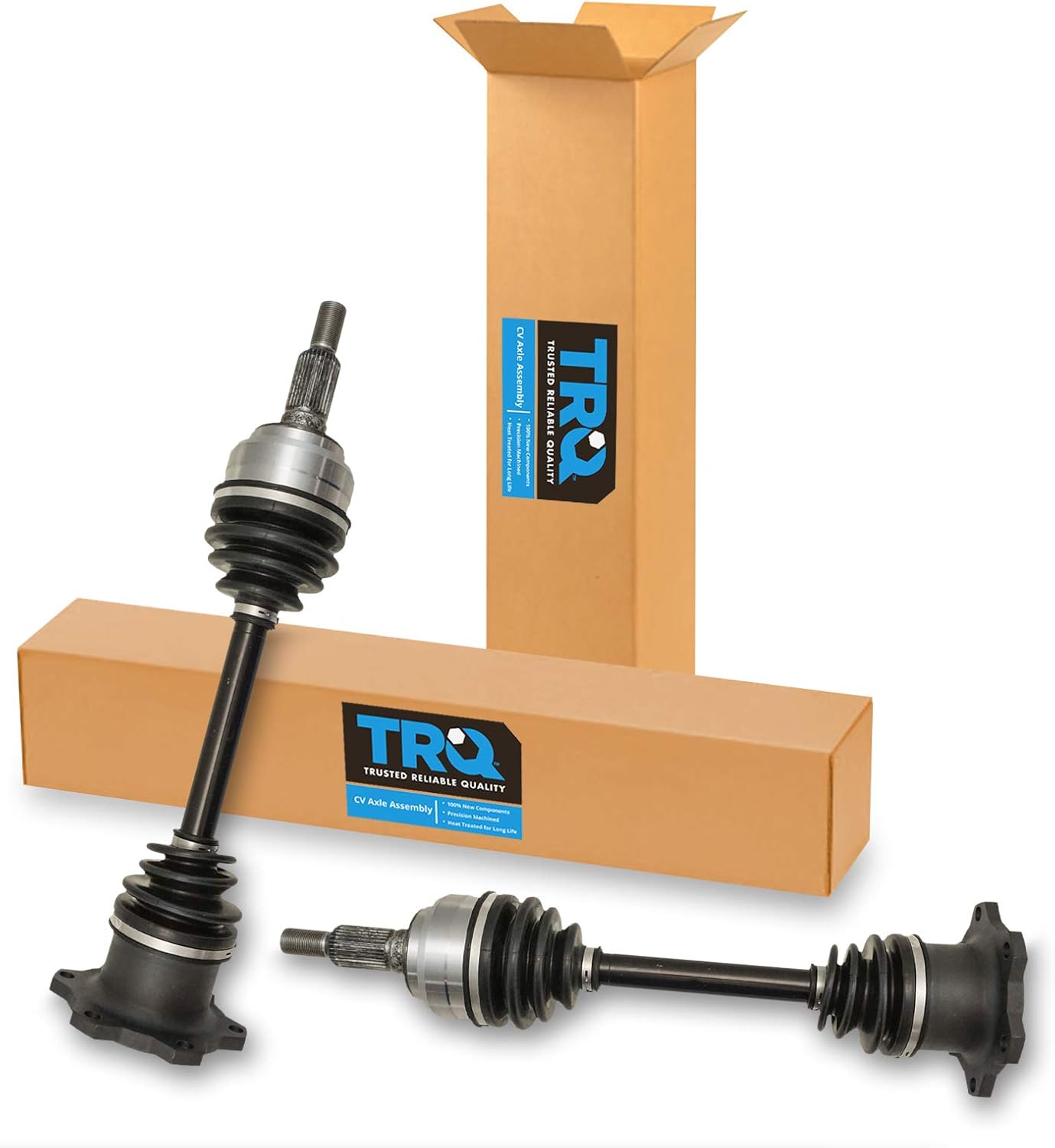 TRQ Front CV Axle Shaft Assembly Pair for Chevrolet Vehicles