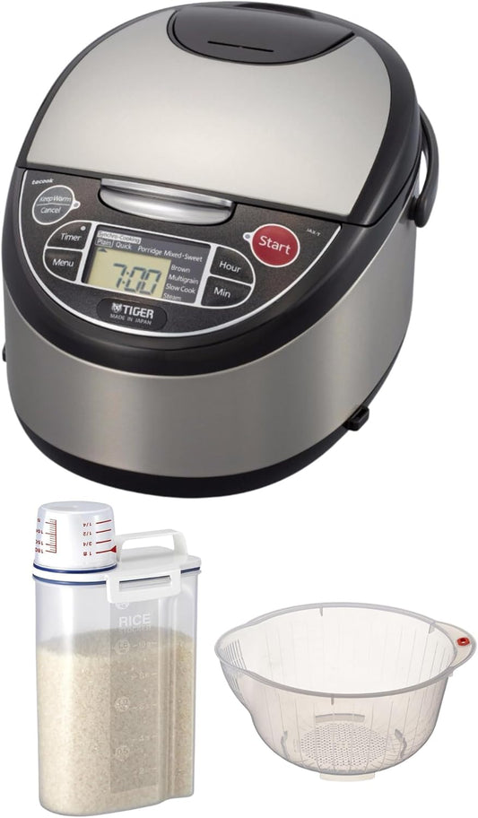 Tiger 10-Cup Fuzzy Logic Rice Cooker Bundle