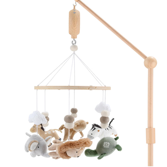 Jungle Animal Musical Baby Crib Mobile for Boys and Girls
