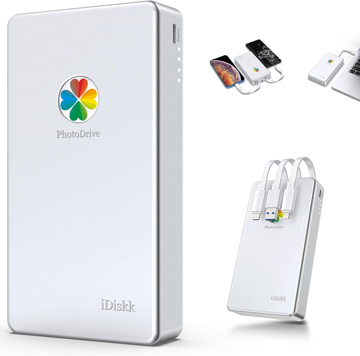 iDiskk 2TB External Hard Drive for iPhone, iPad, and PC Backup