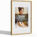 12x18 Picture Frame Natural Oak Wood - Tempered Glass Diploma Frame