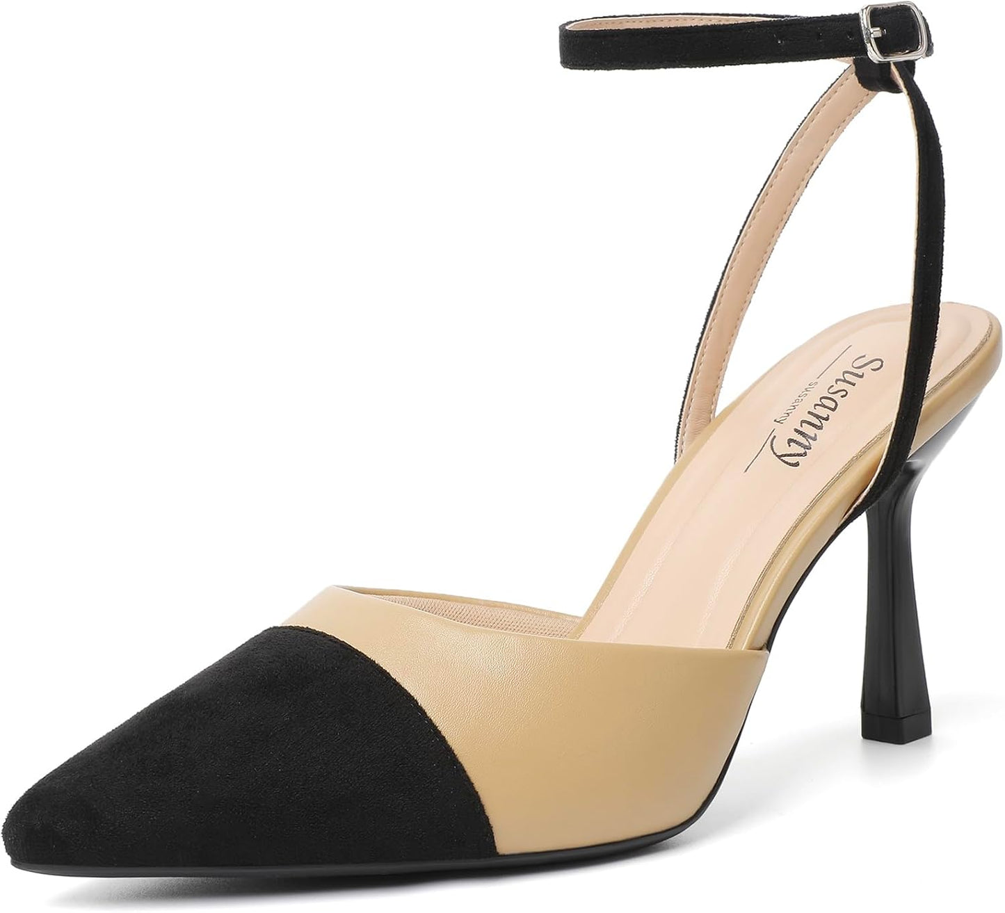 Stiletto Closed Pointed Toe Backless Dress Shoes for Women