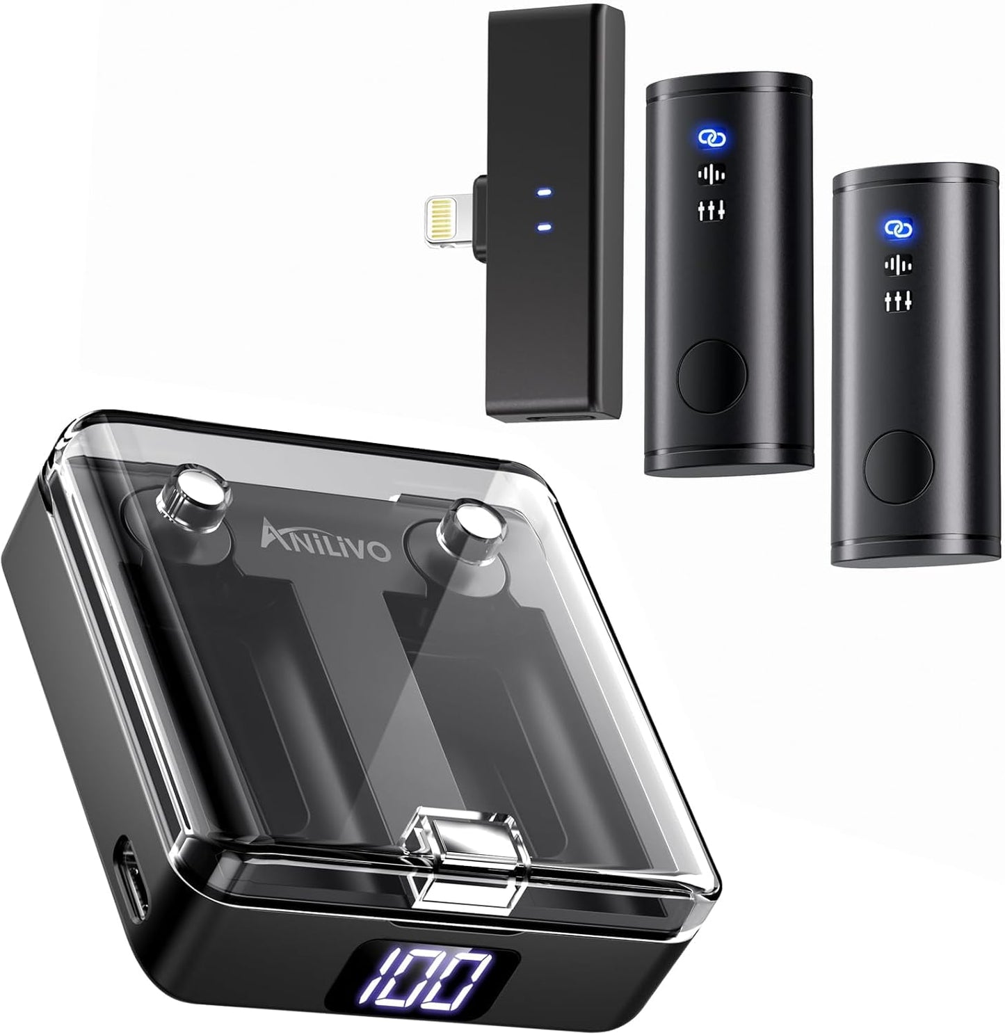 Wireless Lavalier Microphone for Phone with HiFi Recording