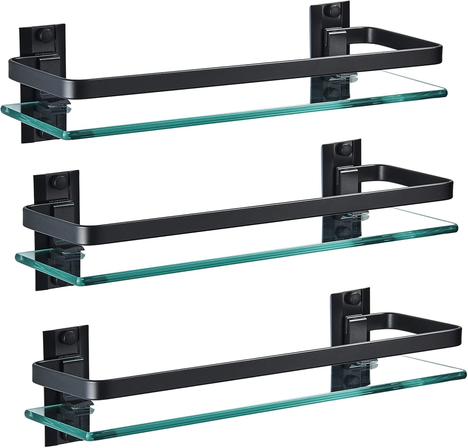 AIJALY 3 Pack Bathroom Glass Shelf for Stylish Storage