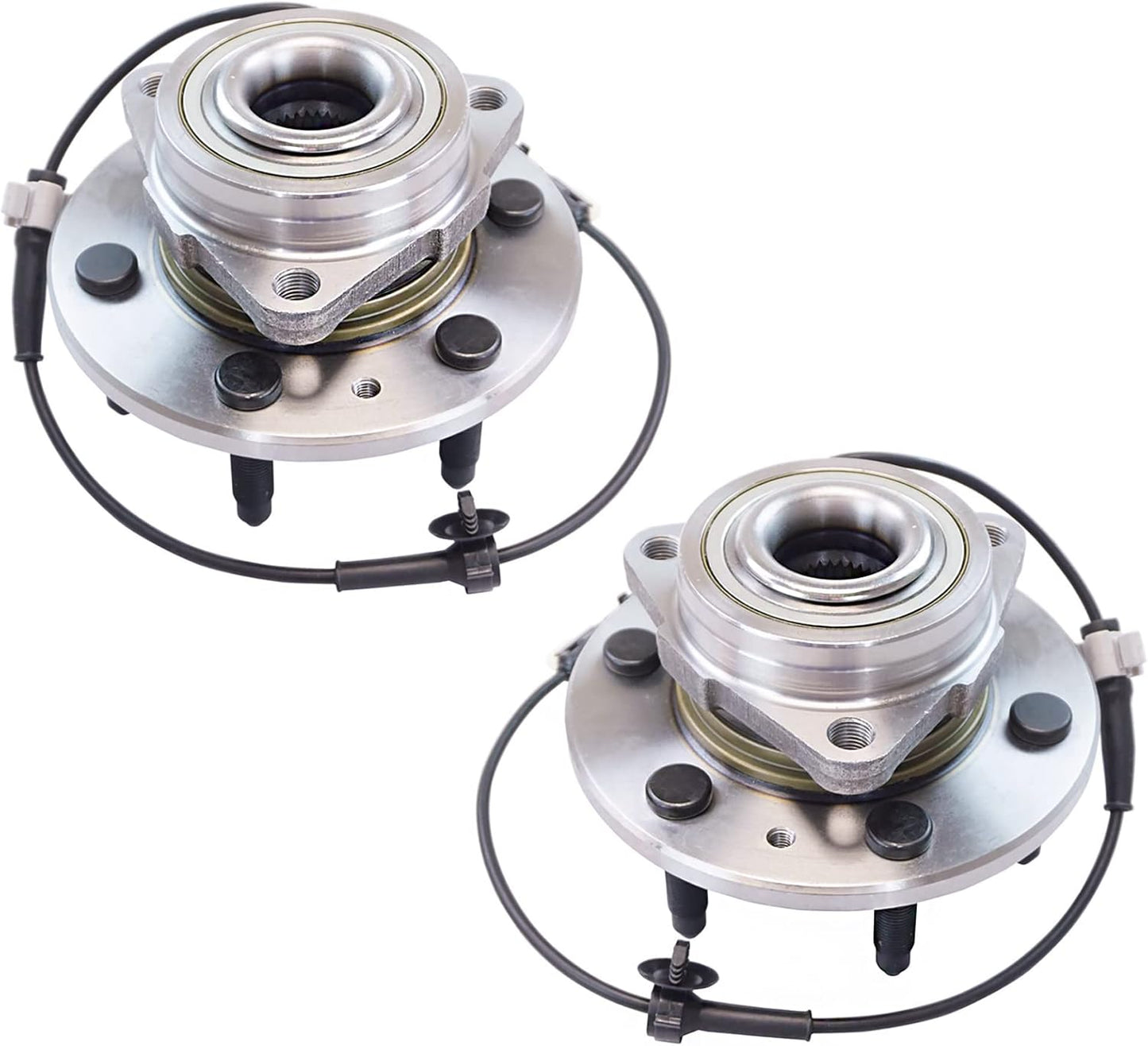 TRQ Front Wheel Bearing & Hub Assembly Set for Cadillac & Chevy