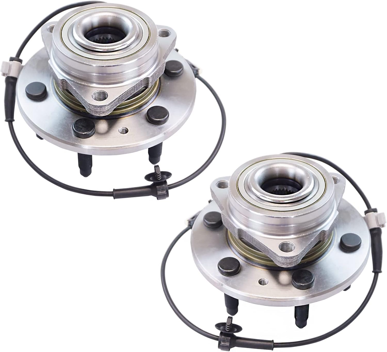 TRQ Front Wheel Bearing & Hub Assembly Set for Cadillac & Chevy