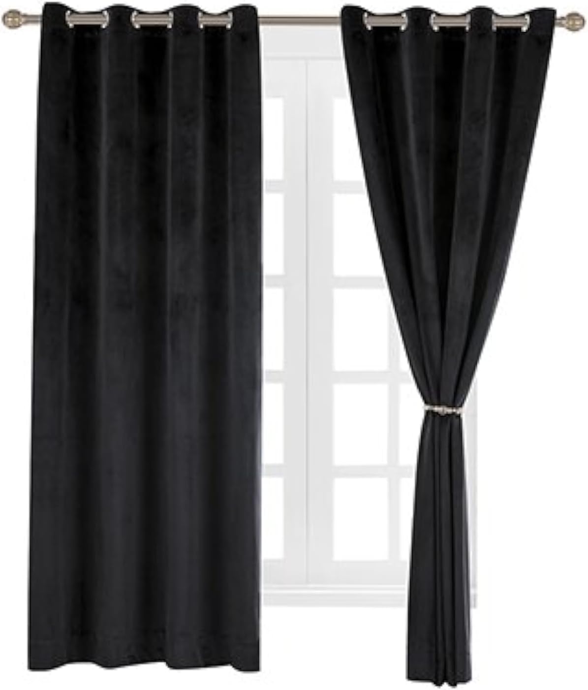 Velvet Thermal Blackout Curtain Panels for Bedroom and Living Room