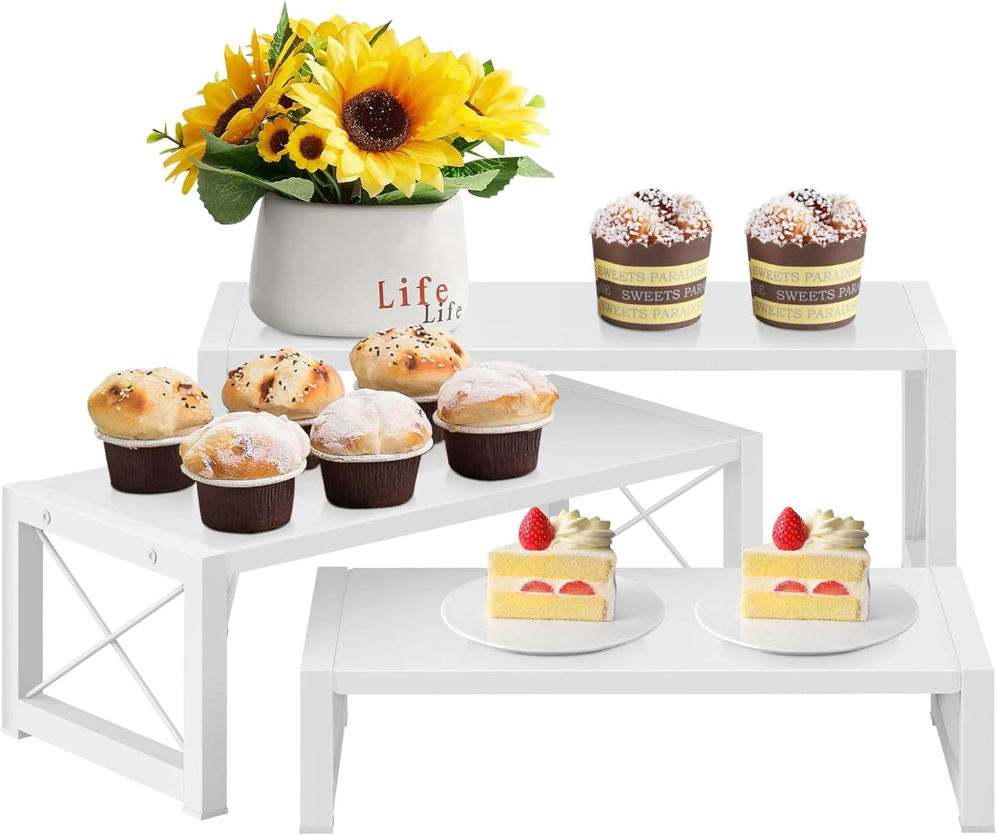 ELITEROO 3-Tier Cupcake Stand for Desserts and Collectibles