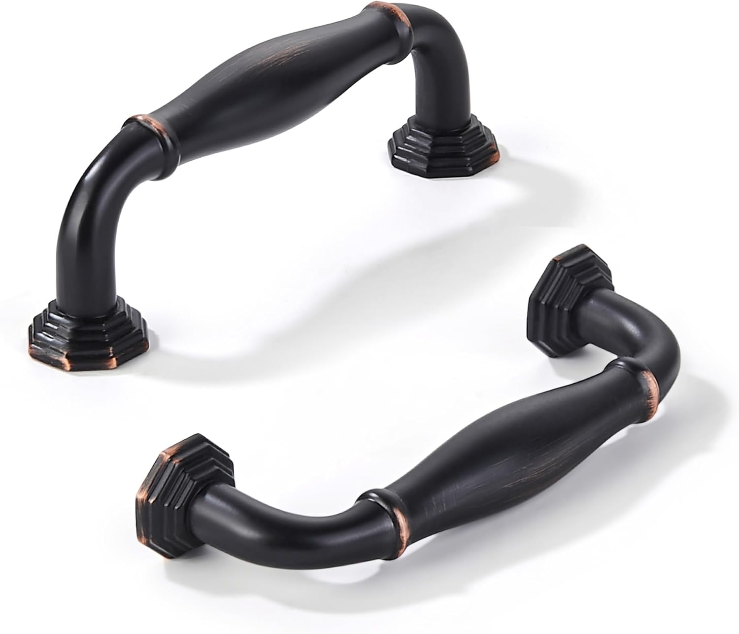 Oil Rubbed Bronze Cabinet Pulls - Vintage 10 Pack for Drawers