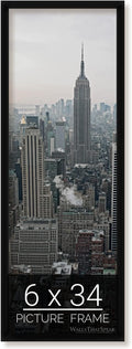 wallsthatspeak 6x34 Black Picture Frame for Posters and Puzzles