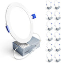 6 in LED Recessed Ceiling Light 12W 3000K - Dimmable High Brightness