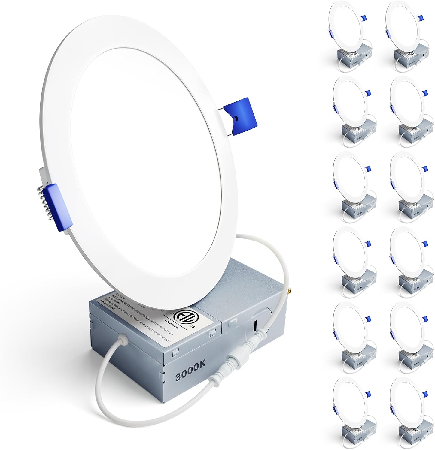 Ensenior 12 Pack 6 Inch LED Recessed Ceiling Light for Home