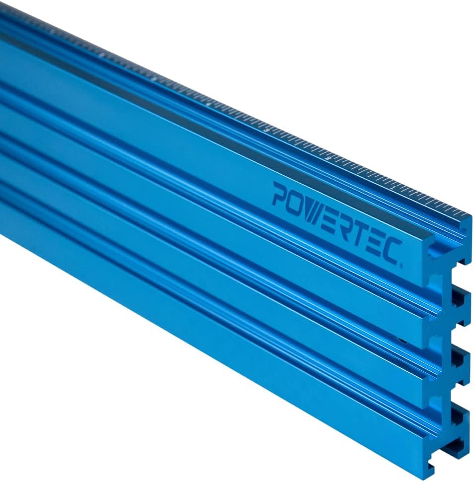 POWERTEC Multi T-Track Fence with Laser Measure for Woodworking