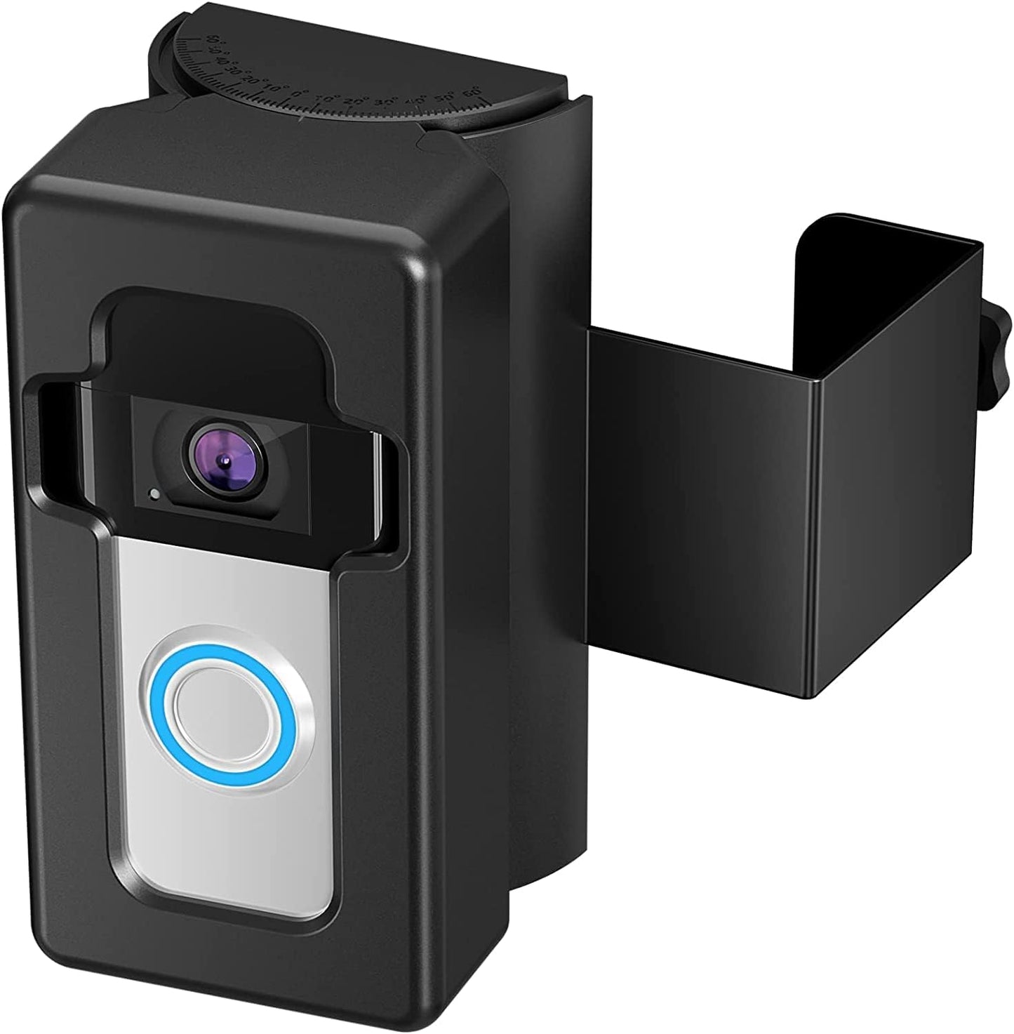 Adjustable Angle Video Doorbell Mount - No-Drill Upgrade Kit