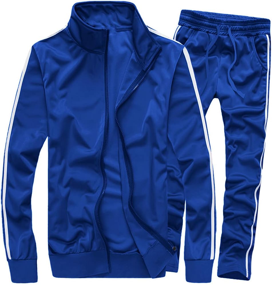 MACHLAB Men's Activewear Full Zip Warm Tracksuit Sports Set