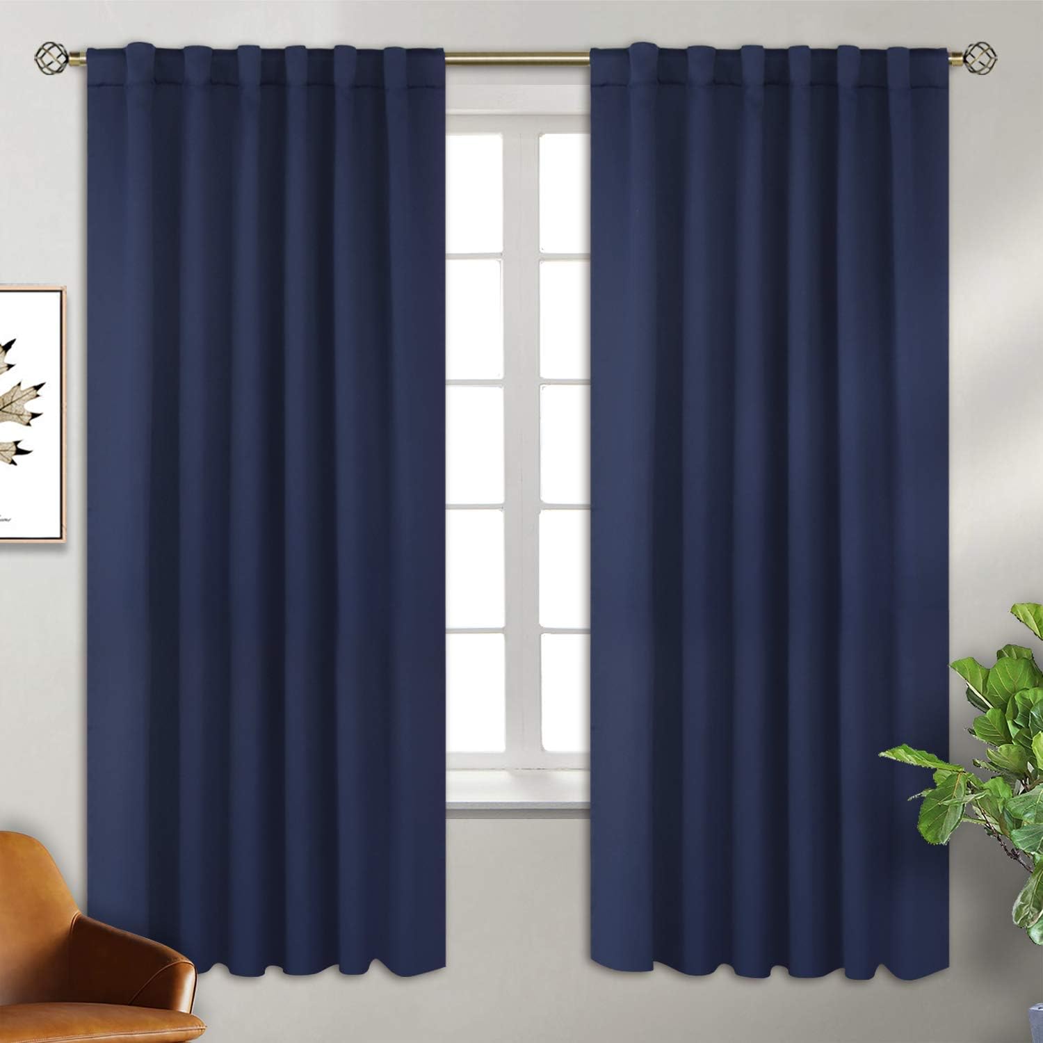 BGment 72 Inch Blackout Curtains for Bedroom and Living Room