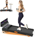 Walking Pad Treadmill with 9% Auto Incline - Compact Under Desk