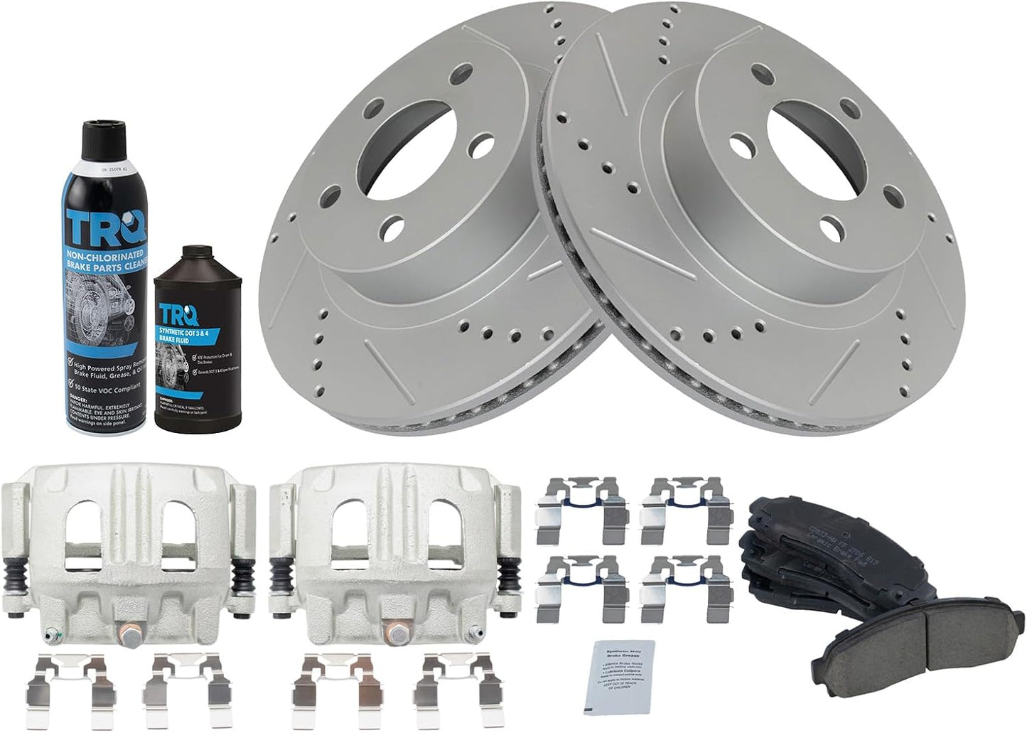 TRQ Front Brake Pad & Rotor Kit for Ford & Mazda Vehicles