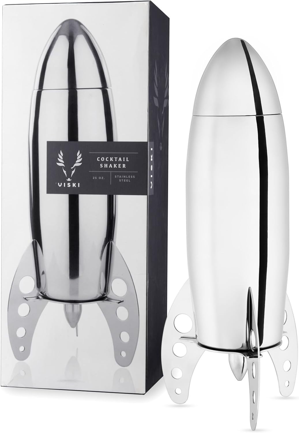 Viski Rocket 24oz Stainless Steel Cocktail Shaker