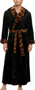 Alexander Del Rossa Mens Robe with Hood - Thick Plush Fleece XL