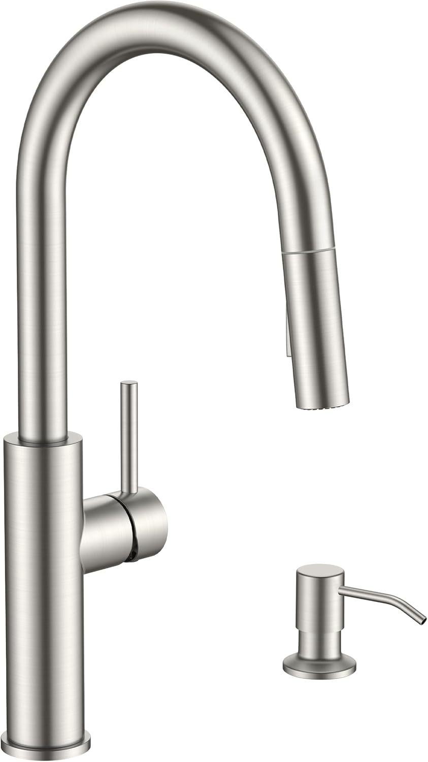 FORIOUS Kitchen Faucet with Soap Dispenser for Modern Homes