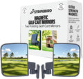 Magnetic Golf Cart Mirrors 2.0 - No Drilling, Ultra-Strength