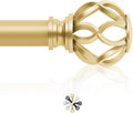 Gold Decorative Farmhouse Curtain Rods 72-144 in - Heavy Duty